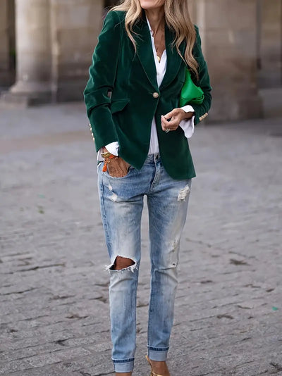 Isadora | Blazer élégant en velours