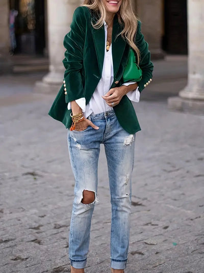 Isadora | Blazer élégant en velours
