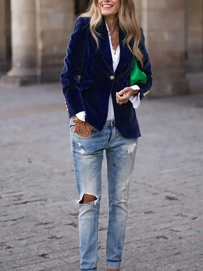 Isadora | Blazer élégant en velours