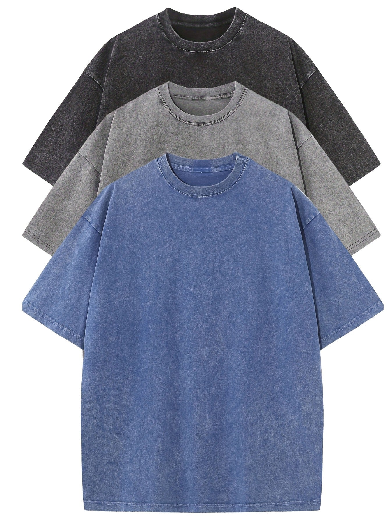 Lot de 3 t-shirts oversize en coton doux – Style et confort au quotidien