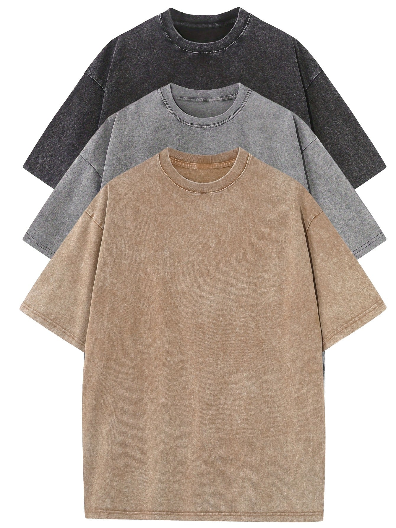 Lot de 3 t-shirts oversize en coton doux – Style et confort au quotidien
