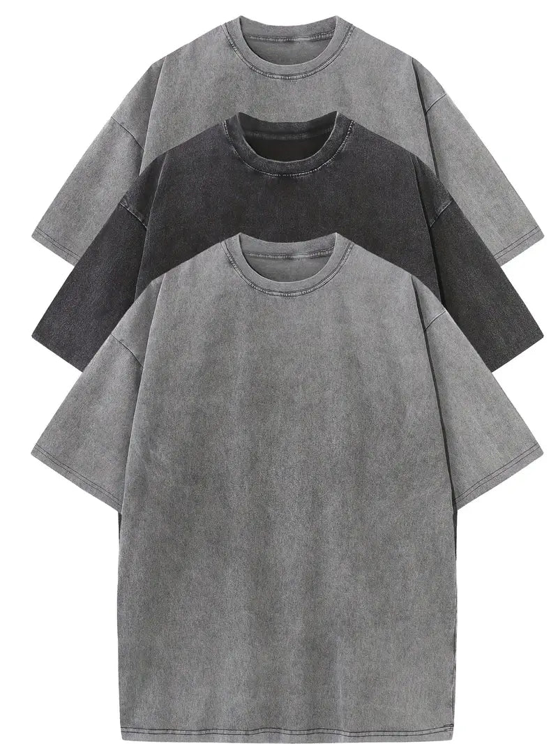 Lot de 3 t-shirts oversize en coton doux – Style et confort au quotidien