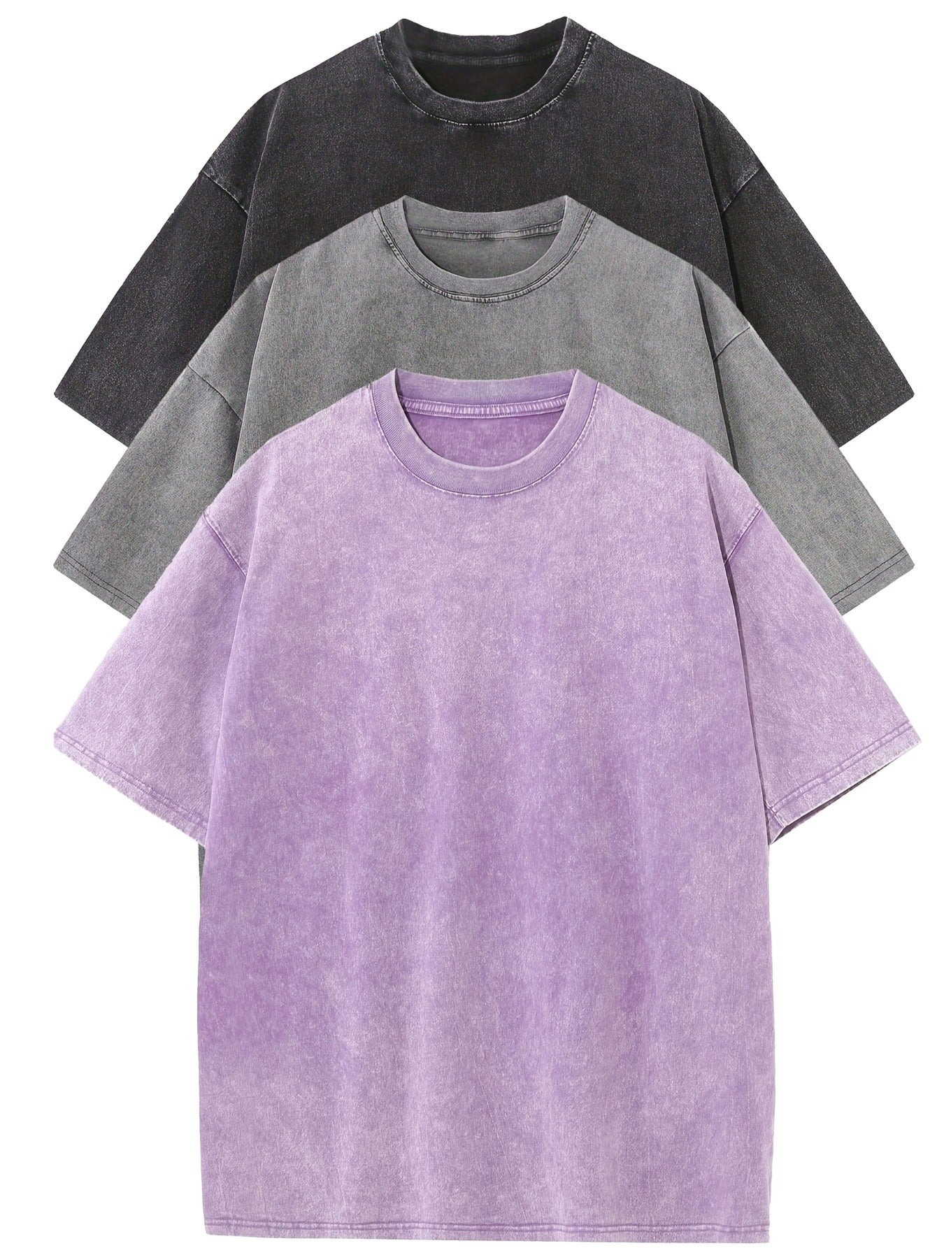 Lot de 3 t-shirts oversize en coton doux – Style et confort au quotidien