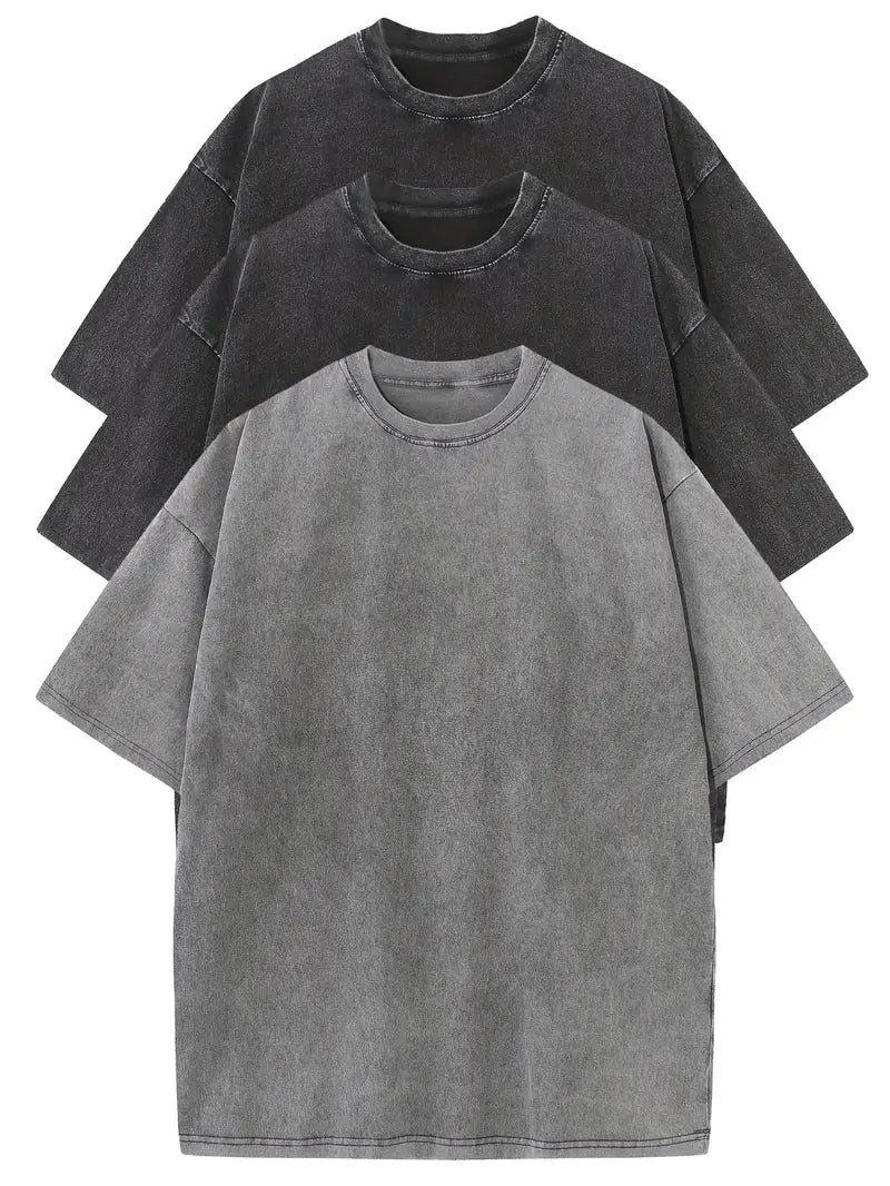 Lot de 3 t-shirts oversize en coton doux – Style et confort au quotidien