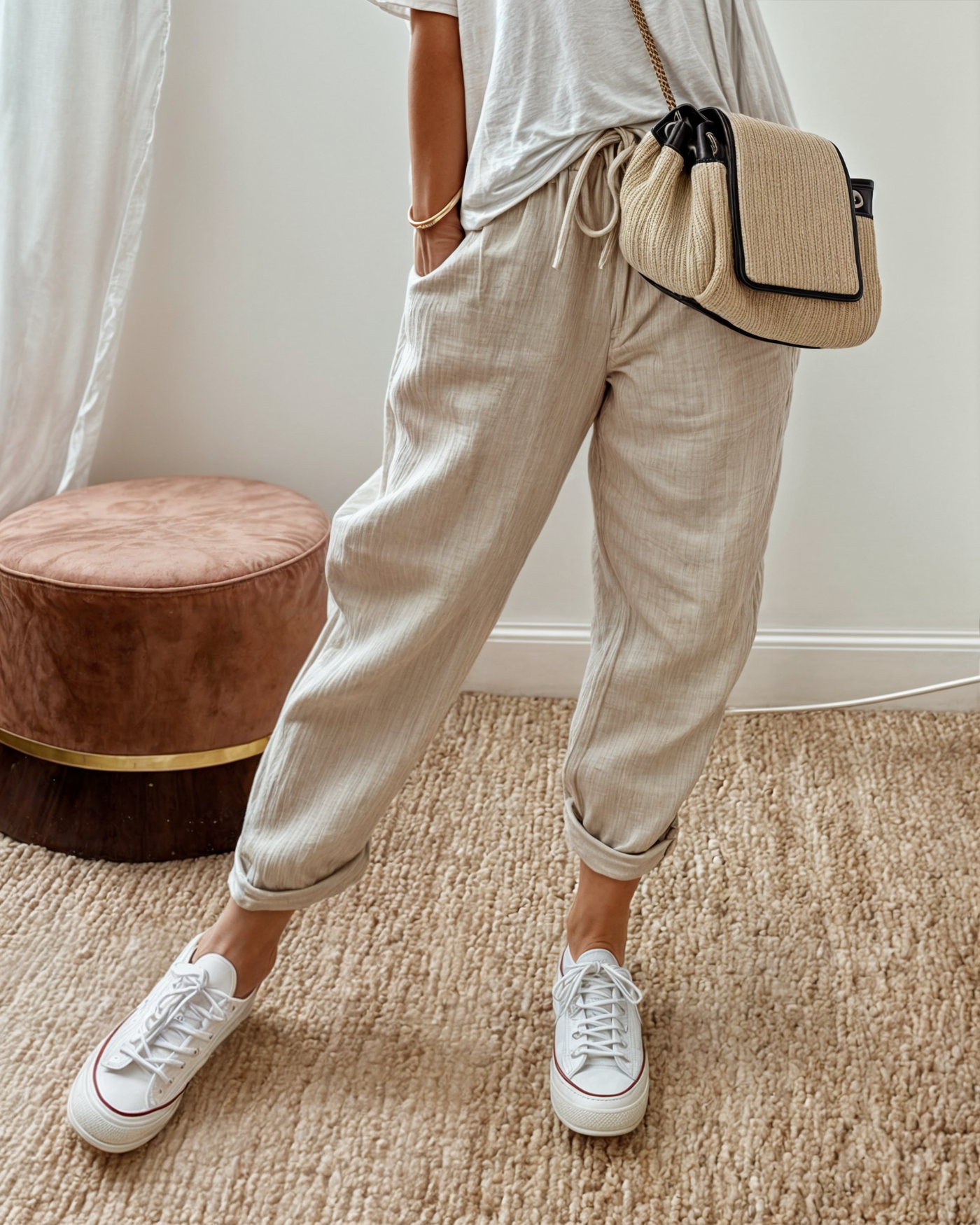 Zia | Pantalon élégant en mélange de lin