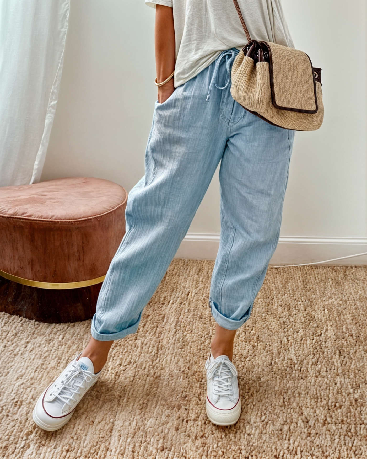 Zia | Pantalon élégant en mélange de lin