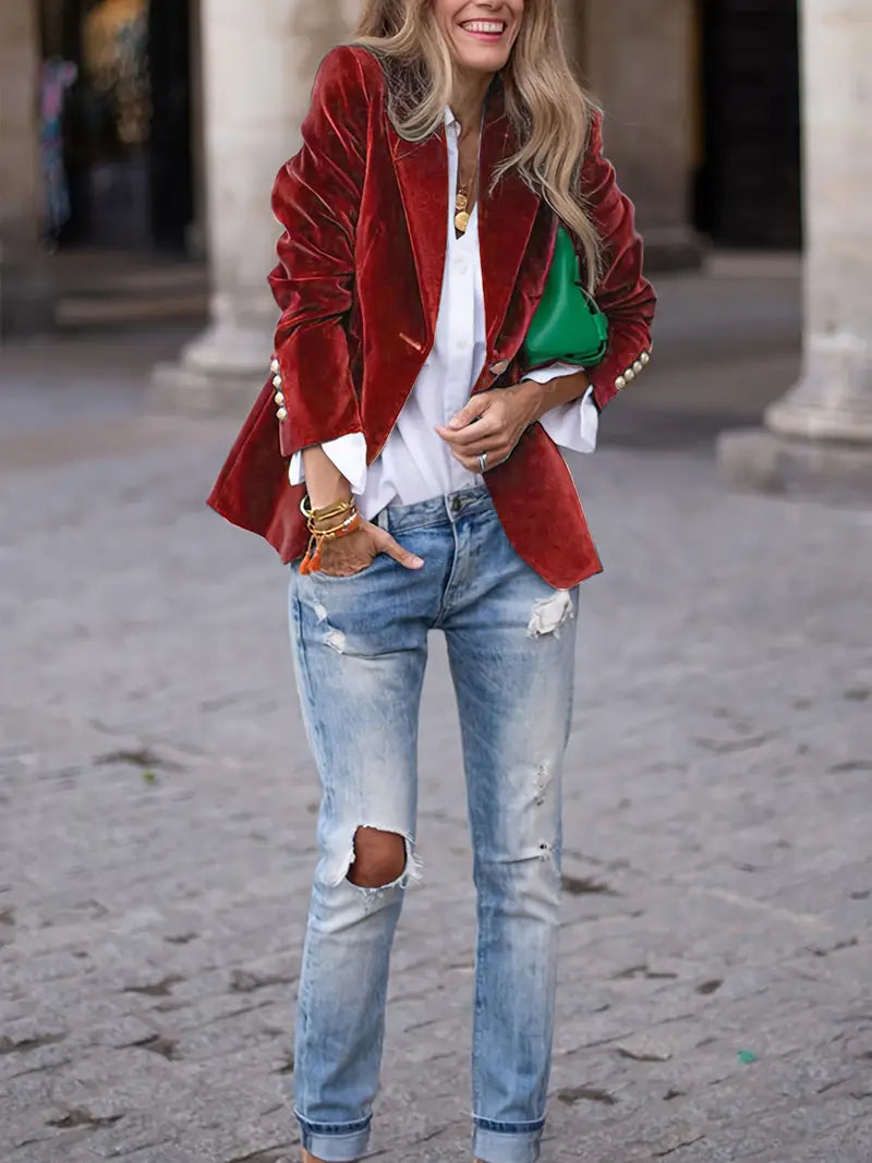 Isadora | Blazer élégant en velours