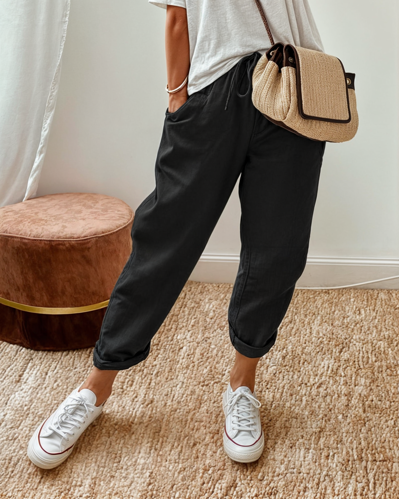 Zia | Pantalon élégant en mélange de lin