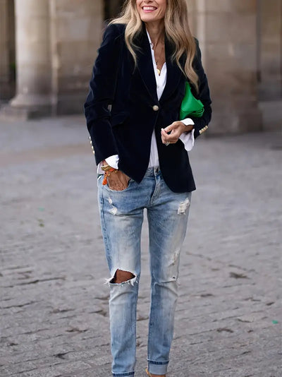 Isadora | Blazer élégant en velours