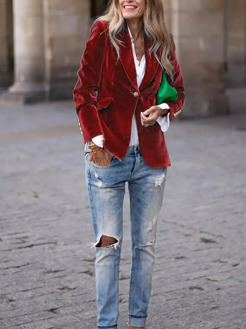 Isadora | Blazer élégant en velours