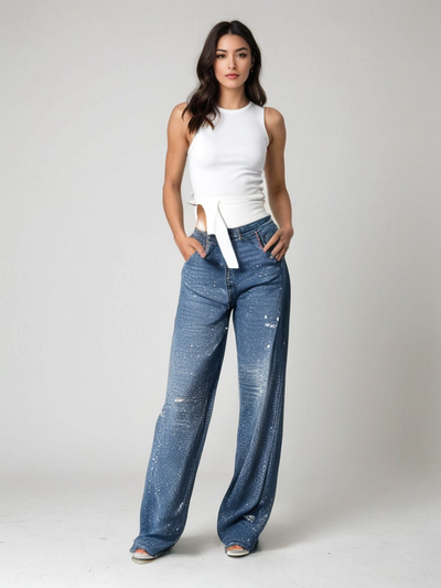 Celestia | Le pantalon éclat au style diamant