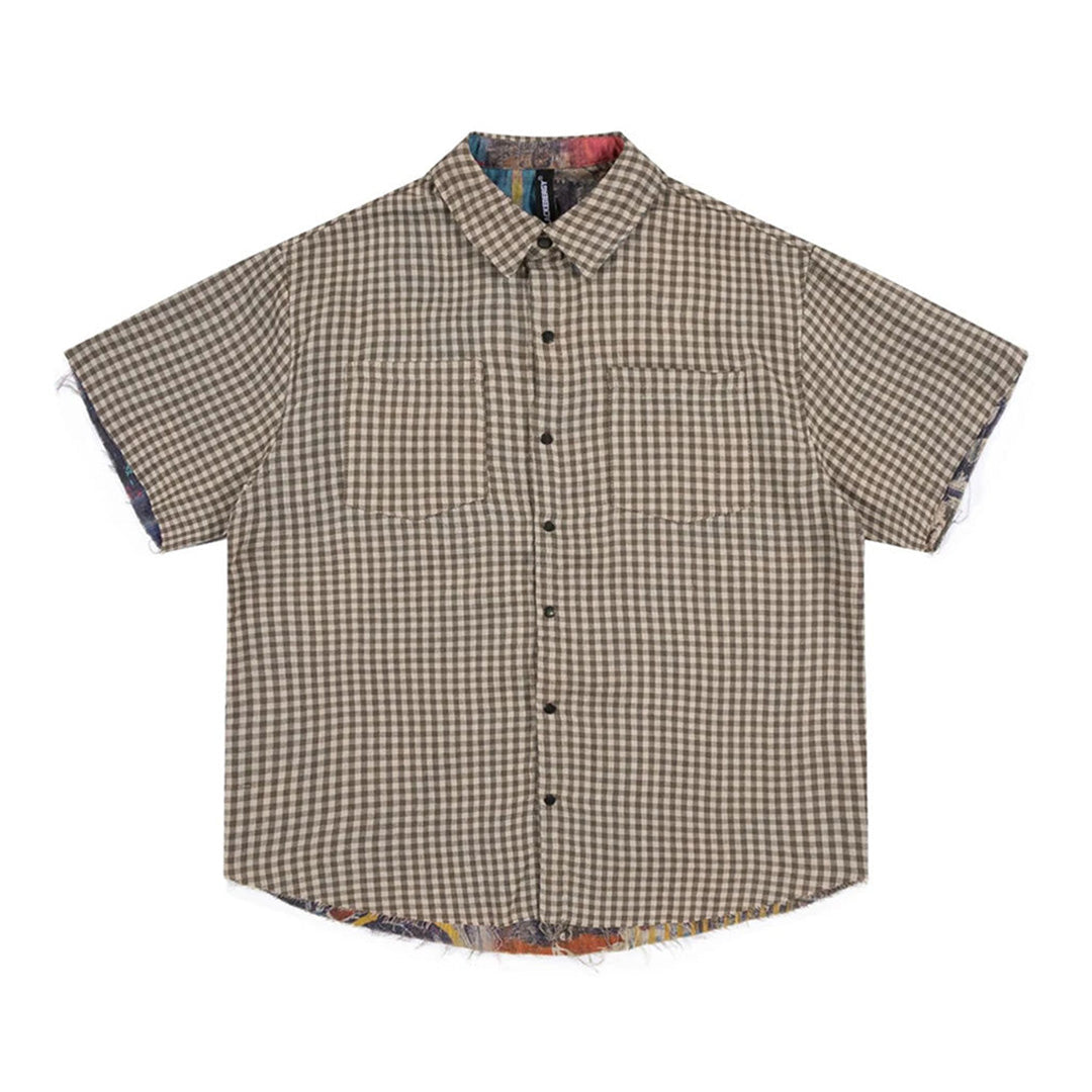 Chemise réversible à manches courtes