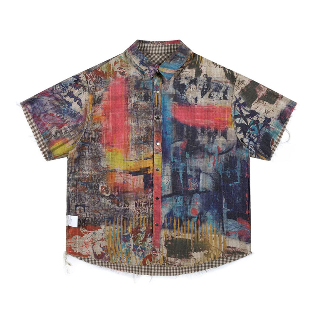 Chemise réversible à manches courtes