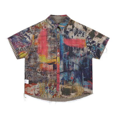 Chemise réversible à manches courtes